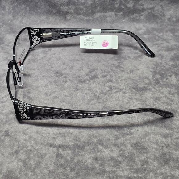 Easy Clip W T9922 Black 90W 55/17/135 Glasses & Removable Polarized Sun Clip Len - Picture 3 of 11